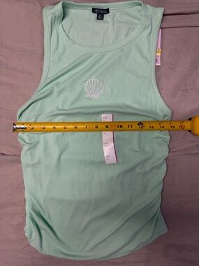 Wild Fable Mint Green Ribbed Tank Top XXL Sleeveless Stretch Shell Graphic